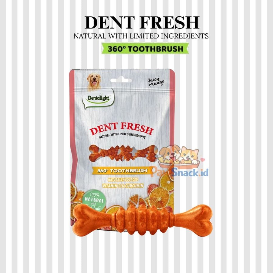 Dent fresh Dentalight 360 toothbrush joint support care fresh breath dog snack treat bones